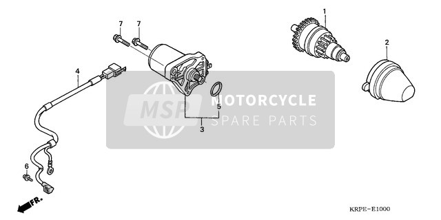 Honda SCV100 2003 Beginnend Servomotor für ein 2003 Honda SCV100